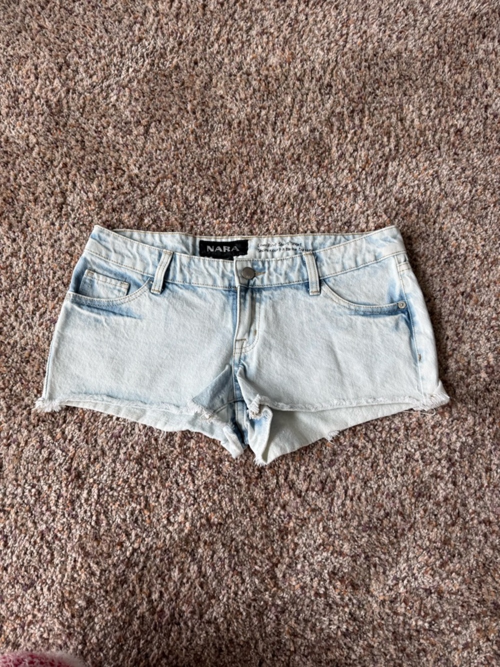 Ara Light Wash Denim Cutoff Shorts - Pale Blue